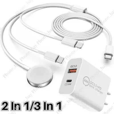 3 IN 1 Magnetic Charging USB-C Cable Charger For Apple Watch IPhone 14 13 12 11 • $9.24