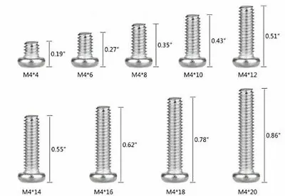 M4 M5 M6 M8 M10 Screws Stainless Steel Pan Head - Free Delivery • £2.49