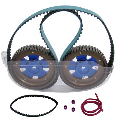 Cam Gear +Cam Cover +Timing Belt For Mitsubishi Lancer EVO 1-3 Eclipse 4G63 Blue • $137.76