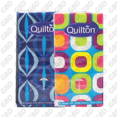 QUILTON 4 PLY POCKET TISSUE 10'S (x18) • $24.99