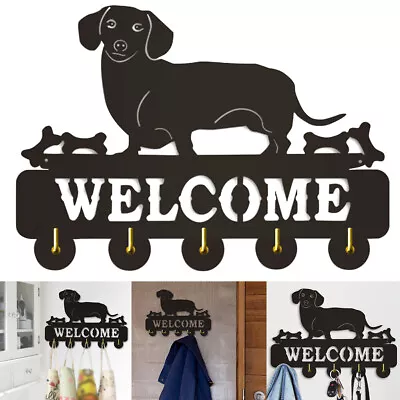 Wall Hook Clothing Modern Rack 5 Hooks Cute Home Dachshund Shape Towels Scarfs • $24.71