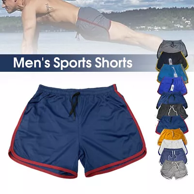 Men's Running Shorts Sports Fitness Short Pants Quick Dry Gym Shorts 1x • $11.14