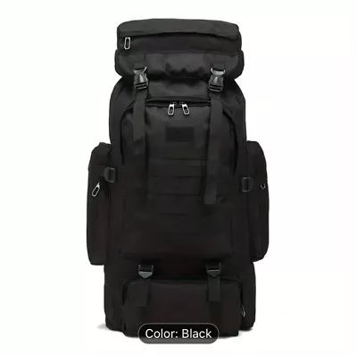 New 1 Pc Large Capacity Anti-splash Outdoor Backpacking Bag Black • $50