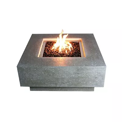 Elementi Manhattan Fire Table Light Gray- Natural Gas (OFG103LG) • $1199