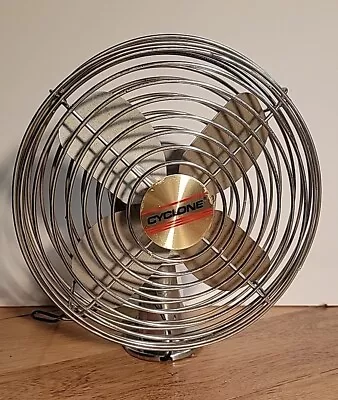 Vintage Cyclone Dash Fan 12v Chrome Truck Car RV Bus 7  • $49.99