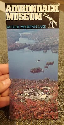 New York Adirondack Museum Blue Mountain Lake Vintage Map Brochure • $9