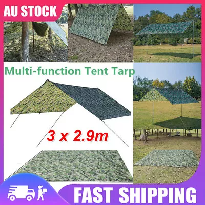 Waterproof Army Camo Tent Tarp Sheet Canopy Awning Rain Cover Outdoor (3 X 2.9m) • $22.86