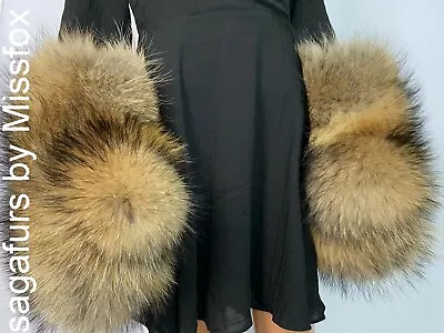 Saga Finn Raccoon Fur Huge Mittens • $240