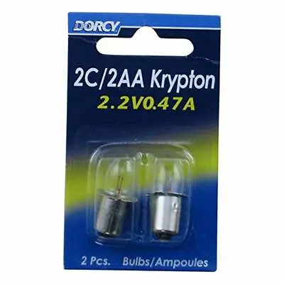 Mini Maglite & Others - 2 X Replacement KRYPTON Bulbs 2.2V 0.47A (Push-in Base) • £1.95