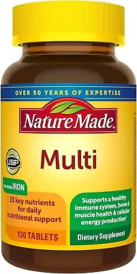 Nature Made Multivitamin Tablets With Iron Multivitamin For Women And Men • $9.99