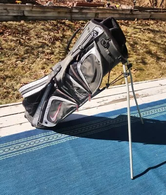 Nike Extreme Sport Golf Stand Bag Dual Strap Black/Gray 8 Way  - EXCELLENT • $75