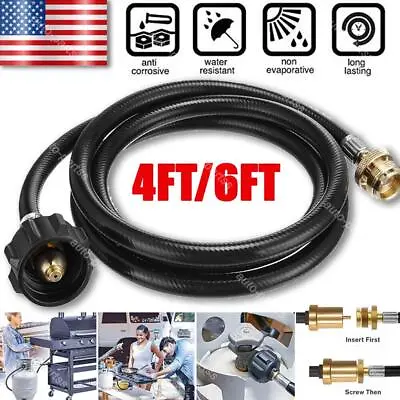 $12.89 • Buy 6FT Propane Adapter Hose 1 Lb To 20 Lb Converter For QCC1 / Type1 Tank,Gas Grill