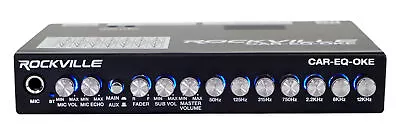 Rockville CAR-EQ-OKE Car Audio 7 Band Equalizer W Bluetooth + Mic Input Karaoke • $39.83