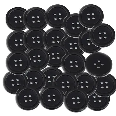 Sexy Sparkles 1 Inch Buttons 25mm Sewing Flatback Button Black 50pcs  • $11.99