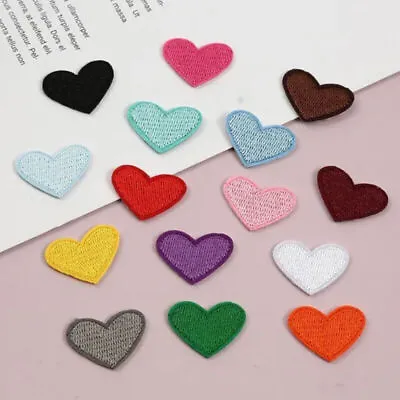 20pcs/lot New Love Heart Iron On Patches Sewing On Embroidered Clothes Stickers • $2.95