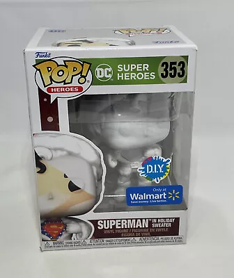 $12.98 • Buy Funko Pop DC Super Heroes #353  Superman In Holiday Sweater  D.I.Y. - New