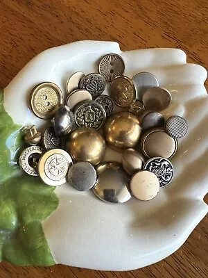 Vintage Antique Military And Other Estate Buttons Collectible Lot Militia War • $14.99