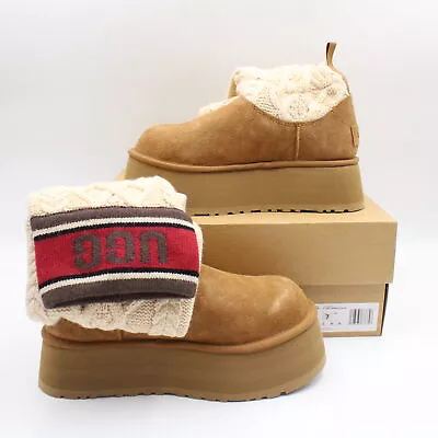 UGG Classic Sweater Letter Tall Boots In Chestnut - US Women's Size 7 • $199.98