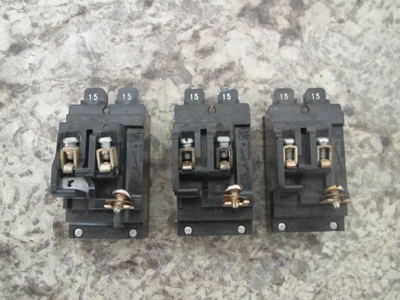 $27.99 • Buy Lot Of 3 Pushmatic P1515 2 Pole Duplex Circuit Breaker 15 Amp Used Free Shipping