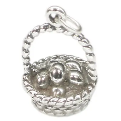 Basket Of Easter Eggs Sterling Silver Charm .925 X 1 Egg Charms • £20.25