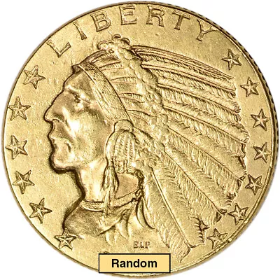 US Gold $5 Indian Head Half Eagle - Jewelry Grade - Random Date • $641.09