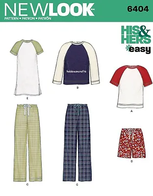 NEW LOOK 6404 Misses' & Men's Separates Easy Sewing Pattern - Sizes XS - XL • £9.75