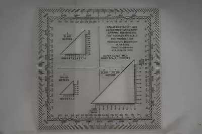 Coordinate Scale And Protractor For Map Reading GTA 05-02-012 Operator • $8