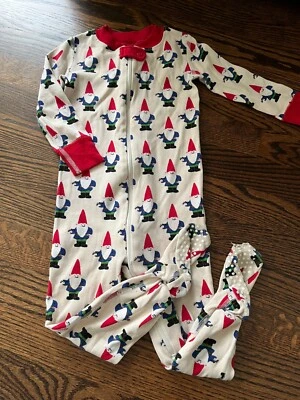 $6.99 • Buy Unisex Toddler HANNA ANDERSSON Size 85 (2T) Gnome Pajamas
