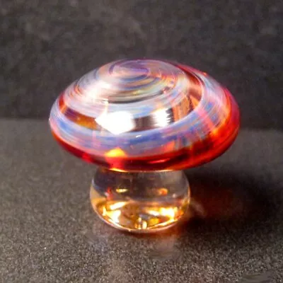 Boomwire Glass Baby Mushroom Mini Paperweight Lampwork Decor Art Tiny Sculpture • $5.50