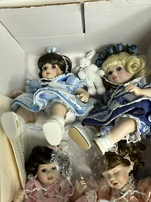 Marie Osmond Fine Porcelain Tiny Tots Collector Dolls Set Of 4 With COA Unopened • $29.99