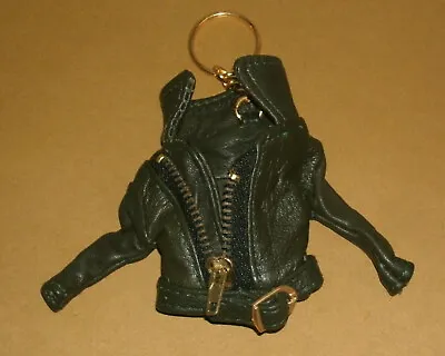 Miniature Leather Jacket Keychain Ring (4.5 ) Key Chain Accessory (black) • $7.49