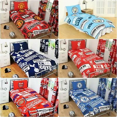 Single Double Football Duvet Cover Set Arsenal Manchester United Liverpool Spurs • £22.95