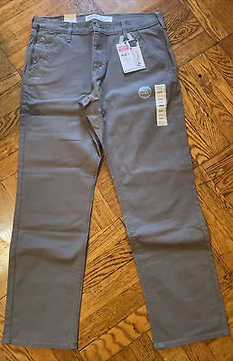 Signature Levi Strauss S67 Athletic Dark Gray Pants 32x 30 Tech Pocket Flex • $19.99