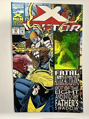 X-FACTOR # 92 - NM 9.4 - 1993 ANNIVERSARY HOLOGRAM COVER - 1st APP OF EXODUS • $14.99