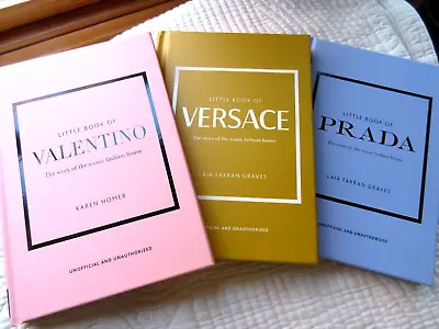 Little Books Of Iconic Fashion Houses X3 Prada Valentino Versace Hardcover 480 P • $32.50