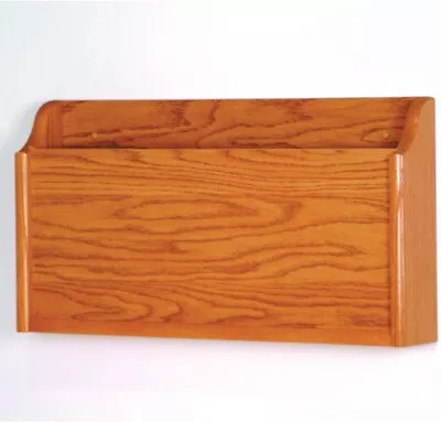 Wooden Mallet X-Ray Wall Pocket Magazine Rack Black/Medium Oak • $100.80