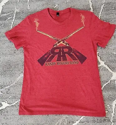 $12 • Buy Men's Randy Rogers Band T-shirt,  Size Medium  Red Tee District 
