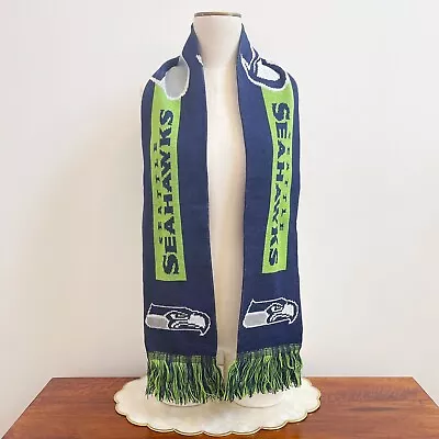 $9.90 • Buy Seattle Seahawks NFL Blue Green Knit Rectangular Fringe Scarf Fanwear 66”