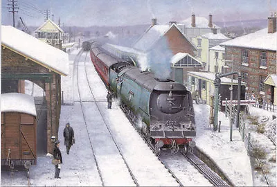 34040 West Country Southern Railway BR Engine Steam Train Christmas Xmas Card • £1.95