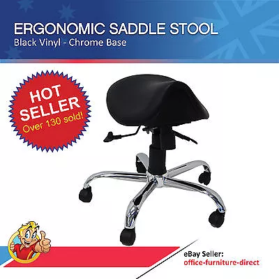 Saddle Stool Chair Ergonomic Chairs Office Home Dentist Vet Salon Massage Seat • $317