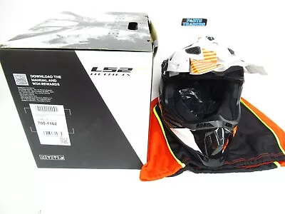 LS2 Subverter EVO MX700 Off Road/Motocross Helmet White/Orange/Black Size S • $98.99