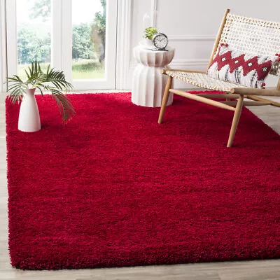 SAFAVIEH Milan Shag Collection SG180-4040 Red Rug • $151.46