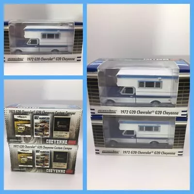 GREENLIGHT 1972 72 Chevy Chevrolet Cheyenne G20 Camper New In Package Blue White • $16.95