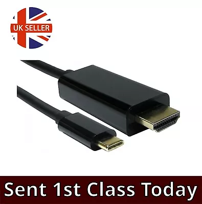 3.1 USB C To HDMI Cable Adapter 4K @ 30HZ 1m 2m 3m LONG 5m Video Leads  • £18.99