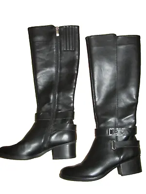 Womens XAppeal Riding Boots Size 6 Marilyn Black Style 101718 Side Zip • $14