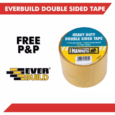 Everbuild Mammoth Heavy Duty Double Sided Tape 50mm X 5m • £5.49