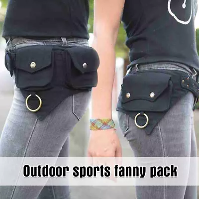 Womens Medieval Waist Bag Steampunk Hip Belt Pouch Outdoor Sports Pack • $17.80