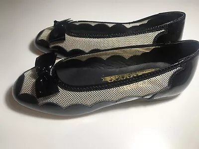 F-Troupe Mesh Cloud Ballerina Black & Off-white Flats US6 EU 36 NWOT • $44.99