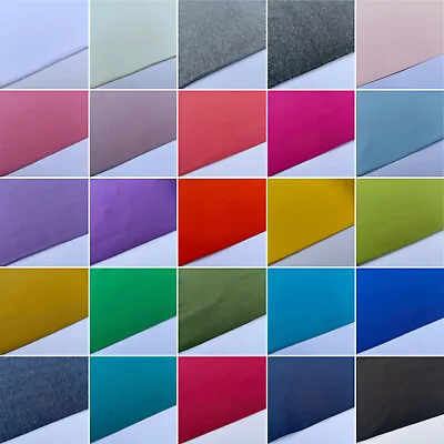 John Louden Plain Coloured Cotton Elastane Stretch Jersey Spandex Fabric | 58  W • £5.95