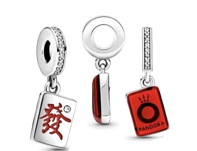 $42 • Buy New Genuine PANDORA 799277C01 Sterling Silver Mahjong Dangle Charm